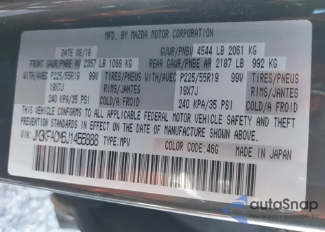 2018 Mazda Cx-5 Touring from USA, damaged, VIN JM3KFACM6J1456888